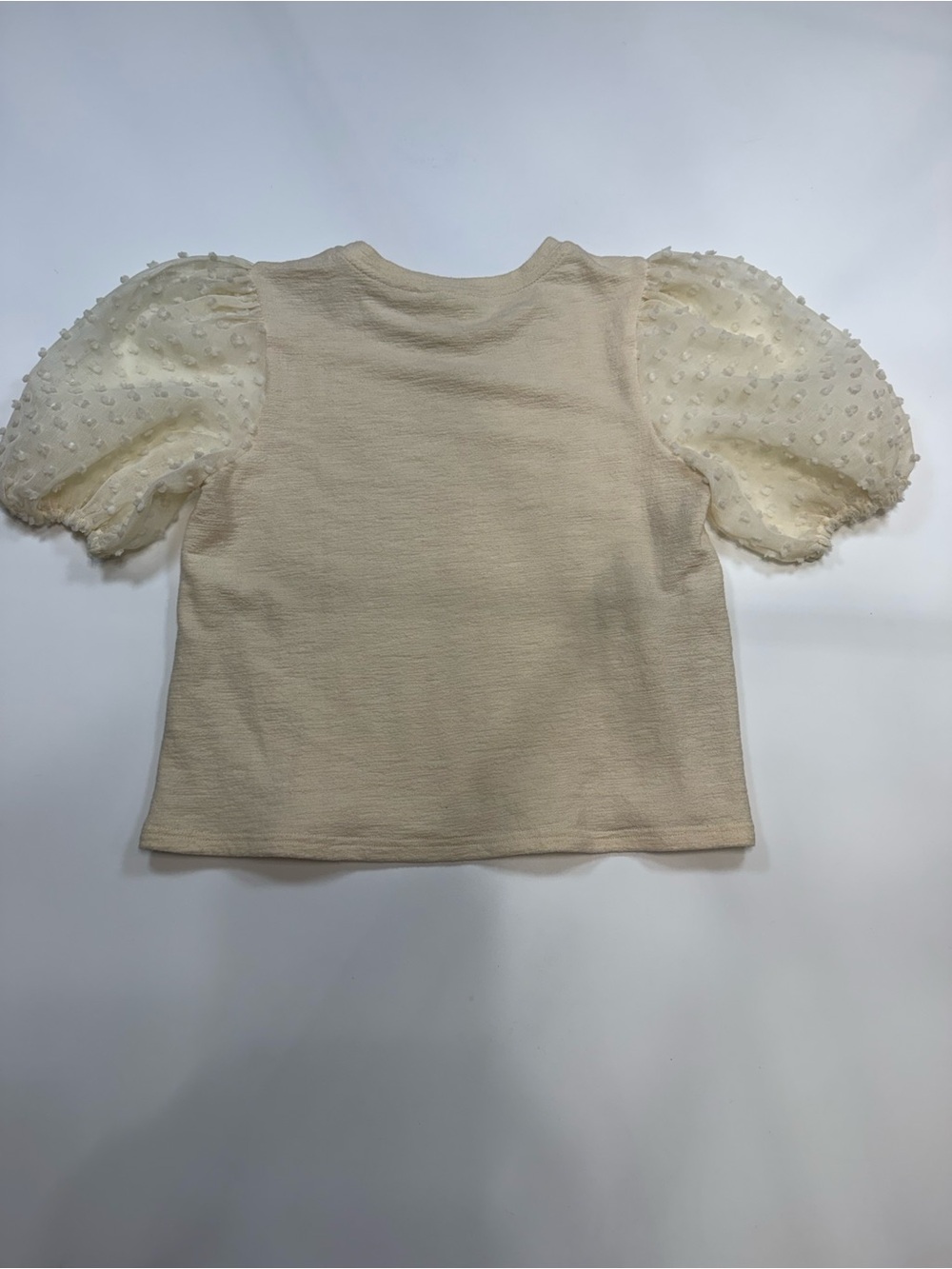 Maeve Anthropologie Cream Puff-Sleeve Knit Top - Picture 8 of 8